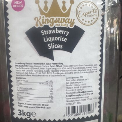 Strawberry liquorice slices