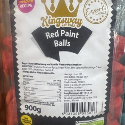Red paint balls