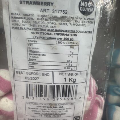 Marshmallow whips strawberry