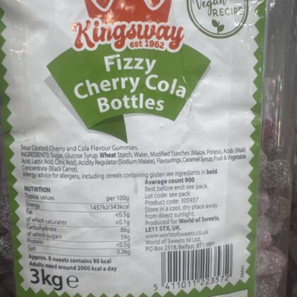 Fizzy cherry cola bottles